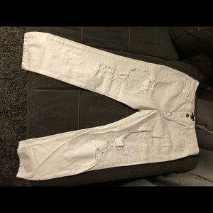 Distressed White jeans